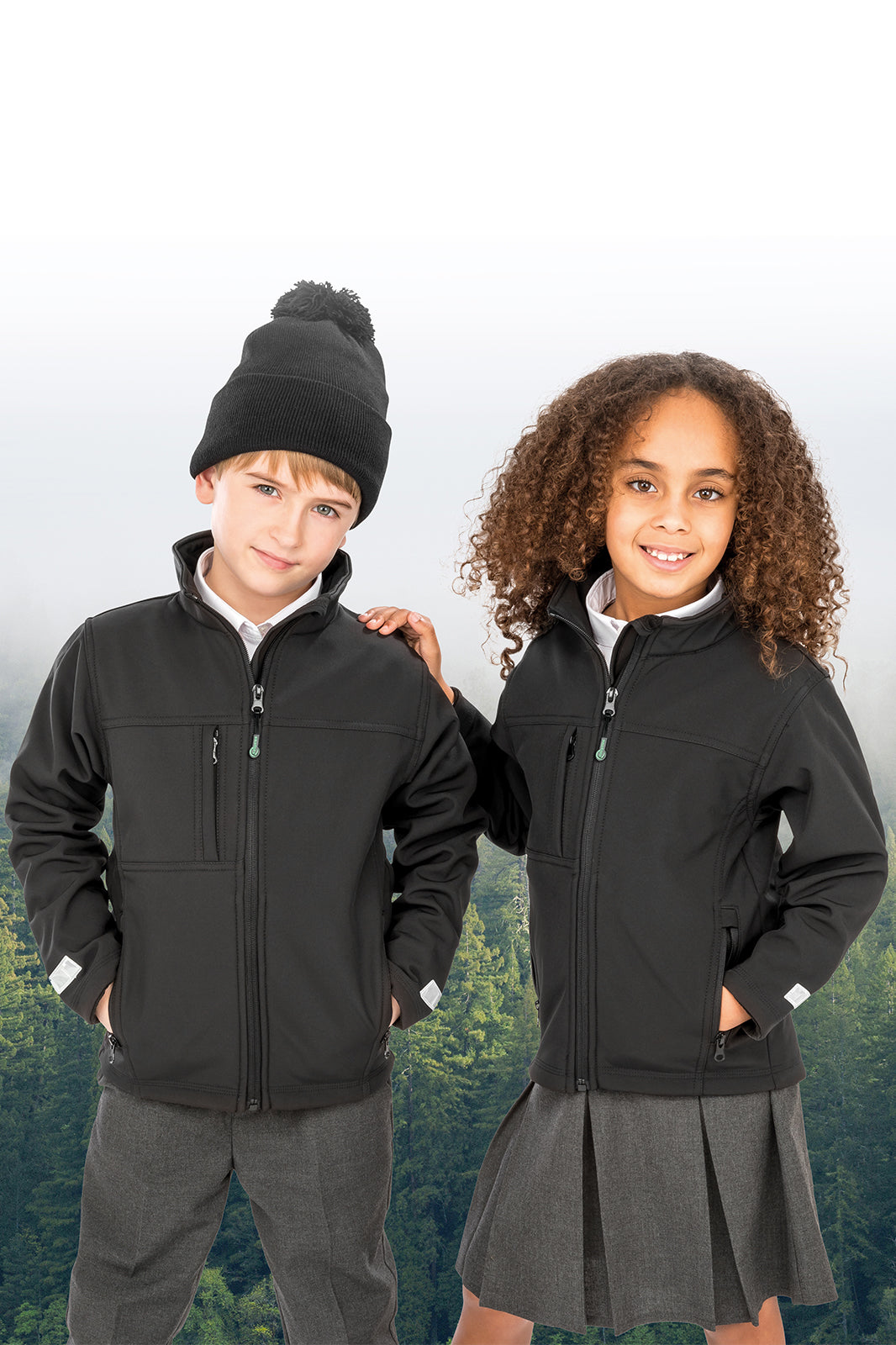 LASTEN CLASSIC SOFTSHELL TAKKI - Black